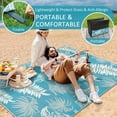 thumbnail image 6 of Aonewoe Outdoor Plastic Straw Rug 6x9 Waterproof Patio Rug Reversible Indoor Outdoor Rugs Outside Carpet for RV, Picnic, Backyard, Deck, Balcony, Porch, Beach, Blue & White, 6 of 9