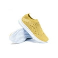 thumbnail image 4 of Fangasis Womens Flats Non-Slip Sneakers Slip On Casual Shoes Sports Breathable Walking Shoe Yellow 4.5, 4 of 7