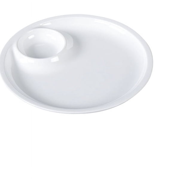 Juego para servir salsas, bandejas para servir divididas, aperitivos y quesos, plato para servir, plato con compartimento para Pascua, Navidad, merienda-20,1 cm