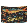 thumbnail image 6 of Yayeee Tapestry Wall Hanging for Bedroom 60" x 40" Living Room Home Wall Art Decor, Black Sardines Pattern, 6 of 7