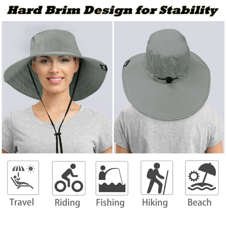 Gardening Hat, Women's, UV Protection, Wide Brim, 2-Way Specifications,  Hat, Farming Work, UV Protection, Chick, Fashionable Hat, Sun Visor, Ribbon