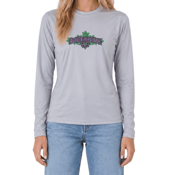Maui and Sons Women's Y2K Bloom Long Sleeve Sun Shirt Made With 50 UPF Protection Moisture Wicking Fabric Designed for Everyday Comfort