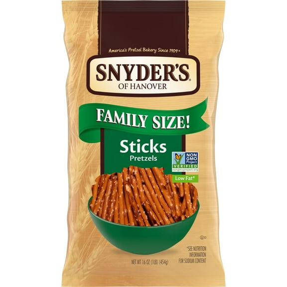 Snyder's of Hanover Sticks Pretzels, 16 oz - 4 Pack