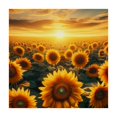thumbnail image 4 of Acheng Sunflowers Sunset Field Square Tablecloth Washable for Home Kitchen Outdoor Decoration 100% Polyester Fiber 52*52, 4 of 8