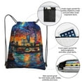 thumbnail image 3 of Rocae Neon Shanghai Cityscape Night for Drawstring zipper Backpack Gym Backpack Bag for Men and Women, 3 of 6