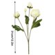 thumbnail image 2 of Toystoory Ramo de flores de peonía artificial de 4 ramas, decoración de simulación, adorno de flores para el hogar y la oficina Flores artificiales blanco Toystoory HA7106-02, 2 of 6