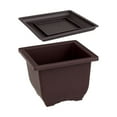 thumbnail image 3 of Training Pots with Tray flower pots Durable Bonsai Training Pots Plant Container Portable Outside for Office Home Living Room Ornament Square Deep S, 3 of 7