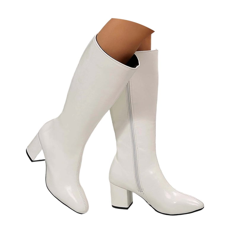 Gyexs Suede Boots for Women Fashion Pointed Toe Mid Calf Slouchy
