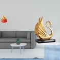 thumbnail image 2 of Escultura de cisne para escritorio, figura de resina, adorno de mesa, arte artesanal, estatua adecuada para decoración del hogar, regalo, boda, fiesta, 2 of 8