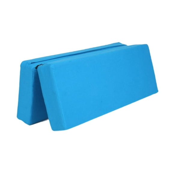 Luwecf Foldable Bolster Pillow Lightweight Floormat for Home Gym Waist Balance Blue