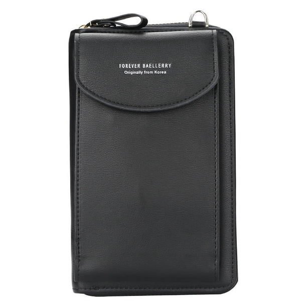 Cartera de mujer, bandolera, de un solo hombro, para teléfono móvil, monedero largo Cartera de mujer