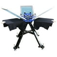thumbnail image 3 of TECHTONGDA 3 Color 3 Station Double Rotating Screen Printing Press Adjustable Height Silk Printer, 3 of 8