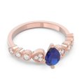 thumbnail image 5 of Diamond-Capitals 1.25 Carat (F-G/VS1) Natural Diamond Blue Sapphire Gemstone Fancy Anniversary Ring for Women 14K Rose Gold Size 6, 5 of 8