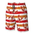 thumbnail image 4 of Goofa Red Lobster Printed Mens Swim Trunks Summer Quick Dry Short Beach Swimwear Bathing Suits-X-Large, 4 of 6