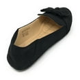 thumbnail image 4 of Victoria K Women's Foldover Sueded Double Bow Ballerina Flats, 4 of 8