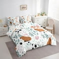 thumbnail image 3 of Homewish Kawaii Brown Capybara 7-Piece Bedding Comforter Set for Child Boys Girls,Chic Floral Flower King Bedding Sets,Cartoon Animal Ultra Soft Bed Sheets,Super Cozy Room Decor,Reversible, 3 of 8
