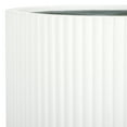 thumbnail image 3 of SAFAVIEH Lucca 23" x 23" x 18" Cylinder White Ficonstone Solid Plant Pot, 3 of 7