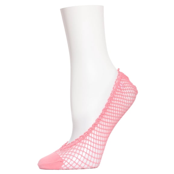 MeMoi Fishnet Shoe No Show Liner Socks - Womens - Female, One Size, Silver