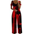 thumbnail image 2 of SEMPAI Women'S Short-Sleeved Crew Neck With Off-The-Shoulder Pockets Casual Wide-Leg Jumpsuits Summer savings, 2 of 6
