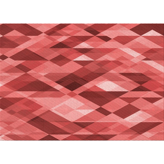 Ahgly Company Indoor Rectangle Patterned Ferrari Red Area Rugs, 8' x 12'