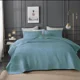 thumbnail image 1 of Colcha de algodón de 3 uds., funda de cama, colchas y cobertores de hojas, colchón, manta, almohadilla de cama de verano, juego completo de cama doble, 1 of 5
