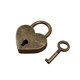 thumbnail image 1 of Regalos para Parejas Regalo Del Día de la Cerradura Del Llavero en Forma de Corazón para Parejas, Aleación de Oro de 1.18x1.46x0.23In, Como Accesorio de Cerradura Y Regalos de Decoración para el Hogar, 1 of 6