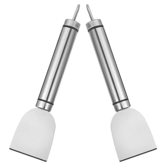 WHAMVOX 2-Pack Stainless Steel Multi-Purpose Cleaning Scraper for Stove , Ovens, Refrigerators, Heavy Duty Scrubbing Tool