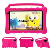 BYYBUO K7 Kids Tablet,7 inch Android Tablet for Kids,2GB +32GB Storage,Toddler Tablet with Drop Protection Case and Eye Protection Screen, WIFI Bluetooth Gift for Kids (Pink)