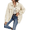 Off White, variant on Mengpipi Women's Fleece Shacket Autumn Winter Long Sleeve Lapel Collar Thick Plush Shaggy Pullover Lazy Style Jacket S-2XL