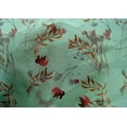 thumbnail image 4 of oneOone Cotton Silk Aquamarine Fabric Flower & Leaves Watercolor Dress Material Fabric Print Fabric By The Yard 42 Inch Wide, 4 of 4