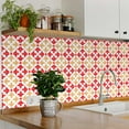 thumbnail image 4 of Mi Alma Red Yellow Floral Peel & Stick Tiles - Vinyl Backsplash 8x8, 4 of 11