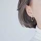 thumbnail image 5 of HomeKingdee Mesh Titanium Steel Earrings with Statement Buckle - Fashion Drop Earrings for Women Girls Everyday Wear and Gift Giving, 5 of 8