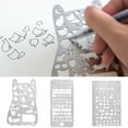 thumbnail image 2 of Portable Stainless Steel Multi Functional Drawing Template Ruler Stencil for Agenda Planner Journal Scrapbook Schedule Diary mobile phone style, 2 of 6