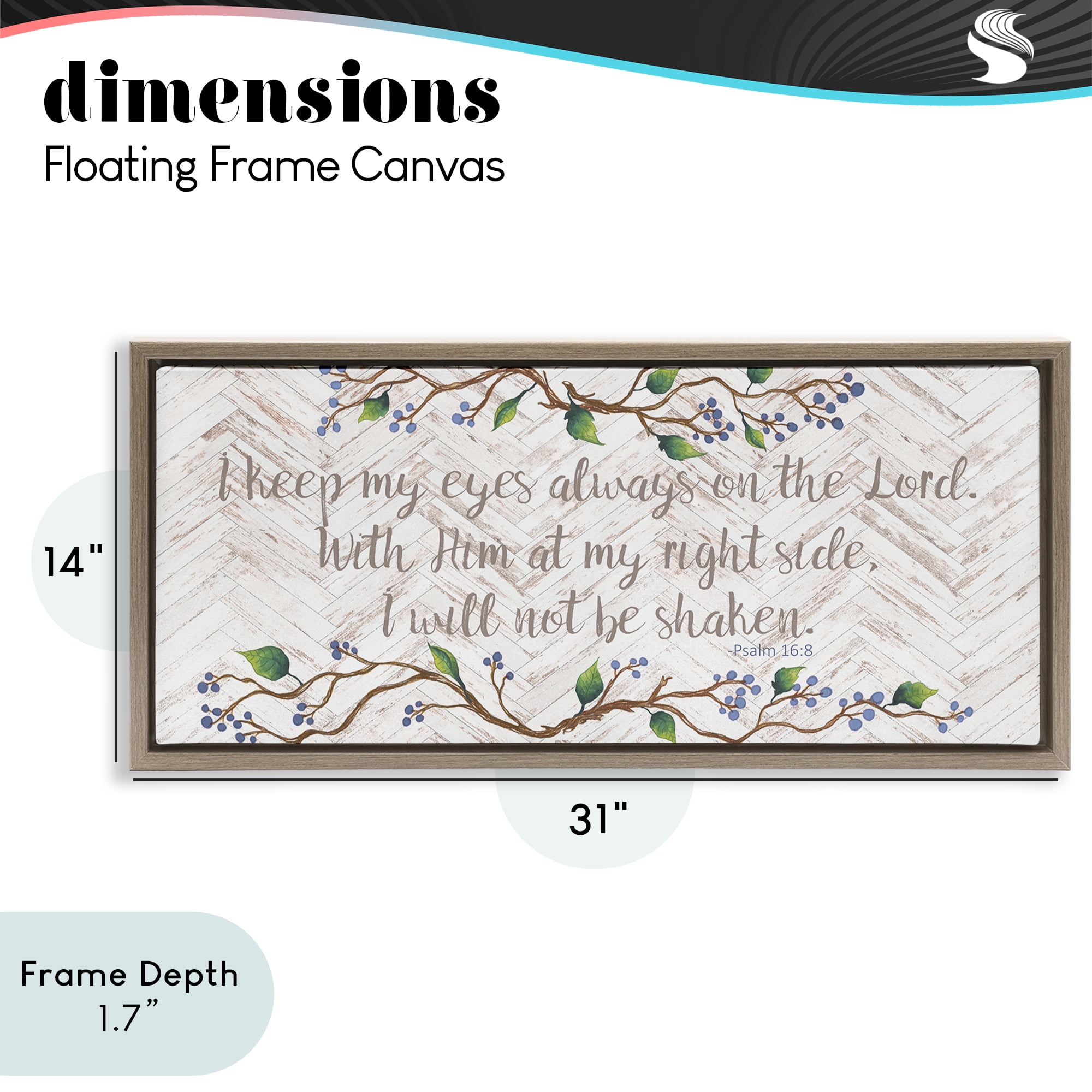 Stupell Industries Eyes On The Lord Brown Framed Floater Canvas Wall Art, design by Elizabeth Medley