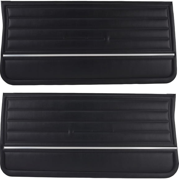 PUI  PD260 Pre-Assembled Front Door Panel, Black, 1965 Chevelle