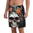 thumbnail image 2 of Fotbe Flower Horn Skull Trajes de Baño Estampados para Hombre, Shorts de Verano de Secado Rápido, Ropa de Playa, Bañadores-3X-Large, 2 of 6