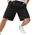 thumbnail image 4 of Independent Trading Co. Men's Midweight Fleece Shorts, 6-Pack Black Jersey Casual Pocket Short, XL, 4 of 5