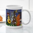 thumbnail image 3 of CafePress - Jazz Cats At Night Mug - 11 oz Ceramic Mug - Novelty Coffee Tea Cup, 3 of 4