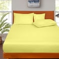 thumbnail image 6 of ROYALE LINENS 300 Thread Count 100% Long Staple Combed Cotton Fitted Sheet Queen - Super Soft Deep Pocket Bottom Sheet - Fitted Sheets Only - Elastic Sheets (Queen, Yellow), 6 of 10