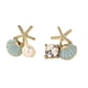 thumbnail image 1 of Trendy Starfish Earrings Stud With Zircon And Imitation Pearls Lightweight Alloy Jewelry Alloy Ear Studs For Women, 1 of 4