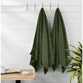 thumbnail image 3 of MALLONI HOME Ultra Soft 6 Pack Cotton Towel Set, Contains 2 Bath Towels 28x55 inch, 2 Hand Towels 16x24 inch & 2 Wash Coths 12x12 inch, Ideal Everyday use, Compact & Lightweight - Olive Green, 3 of 8