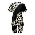 thumbnail image 4 of Ensembles de Sport pour Femmes 2 Pcs Mode Blouse Col en V Manches Courtes Hauts Shorts Ensemble Décontracté Ensembles Deux Pièces pour Femmes en Solde, 4 of 4