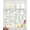 White, variant on Navy Blue Leaves Sheer Curtains 45 Inch Length 2 Panels Set for Living Room/Bedroom, Vintage Summer Botanical Farmhouse Rustic Kitchen Curtains Grommet Semi-Sheer Curtains Window Treatments 42"x45"x2
