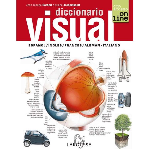 Diccionario Visual Español Ingles Frances Alemán Italiano LAROUSSE Pasta dura