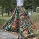 thumbnail image 4 of Mujeres Boho Floral Vintage Falda larga Tallas grandes con cintura elástica Bolsillos laterales Abanopi Falda, 4 of 7