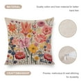 thumbnail image 4 of Spring Pillow Covers Botanical Spring Flowers Pillow Protector 20"x20" Vintage Floral Spring Colorful Flower Plant Decorations Pillow Covers Modern Decorative Pillow Covers for Couch Sofa Bedroom Car, 4 of 7