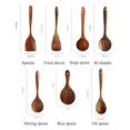 thumbnail image 2 of Juego De Utensilios De Madera Para Cocina Messon, Cucharas De Cocina De Teca Natural Hechas A Mano, Espátula De Madera Para Utensilios De Cocina Antiadherentes (7 Juegos), 2 of 5