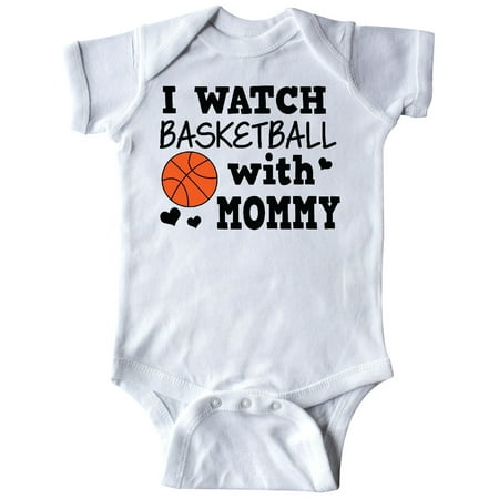 

Inktastic I Watch Basketball with Mommy Gift Baby Boy Bodysuit