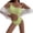 Green, variant on Womens Asymmetric Cut Out Wrinkled Swimsuit Swimwear Female One Shoulder Bodysuit