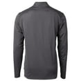thumbnail image 3 of Men's Cutter & Buck Black Athletics Virtue Eco Pique Micro Stripe Quarter-Zip Jacket, 3 of 3